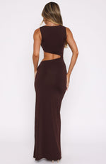 Tell Me To Stop Maxi Dress Chocolate