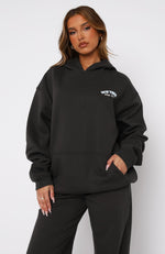 Team New York Oversized Hoodie Charcoal