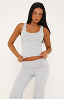 Pillow Talk Club Tank Top Grey Marle