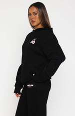 Feel The Love Oversized Hoodie Black