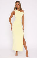 Little Bit Dramatic Maxi Dress Lemon