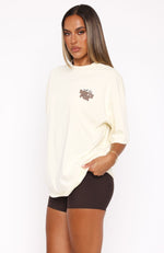 With Love Always Oversized Tee Cream