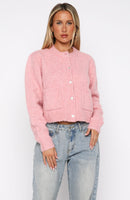 Layer Of Love Knit Cardigan Dusty Pink
