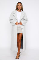 Smart Casual Oversized Coat Grey