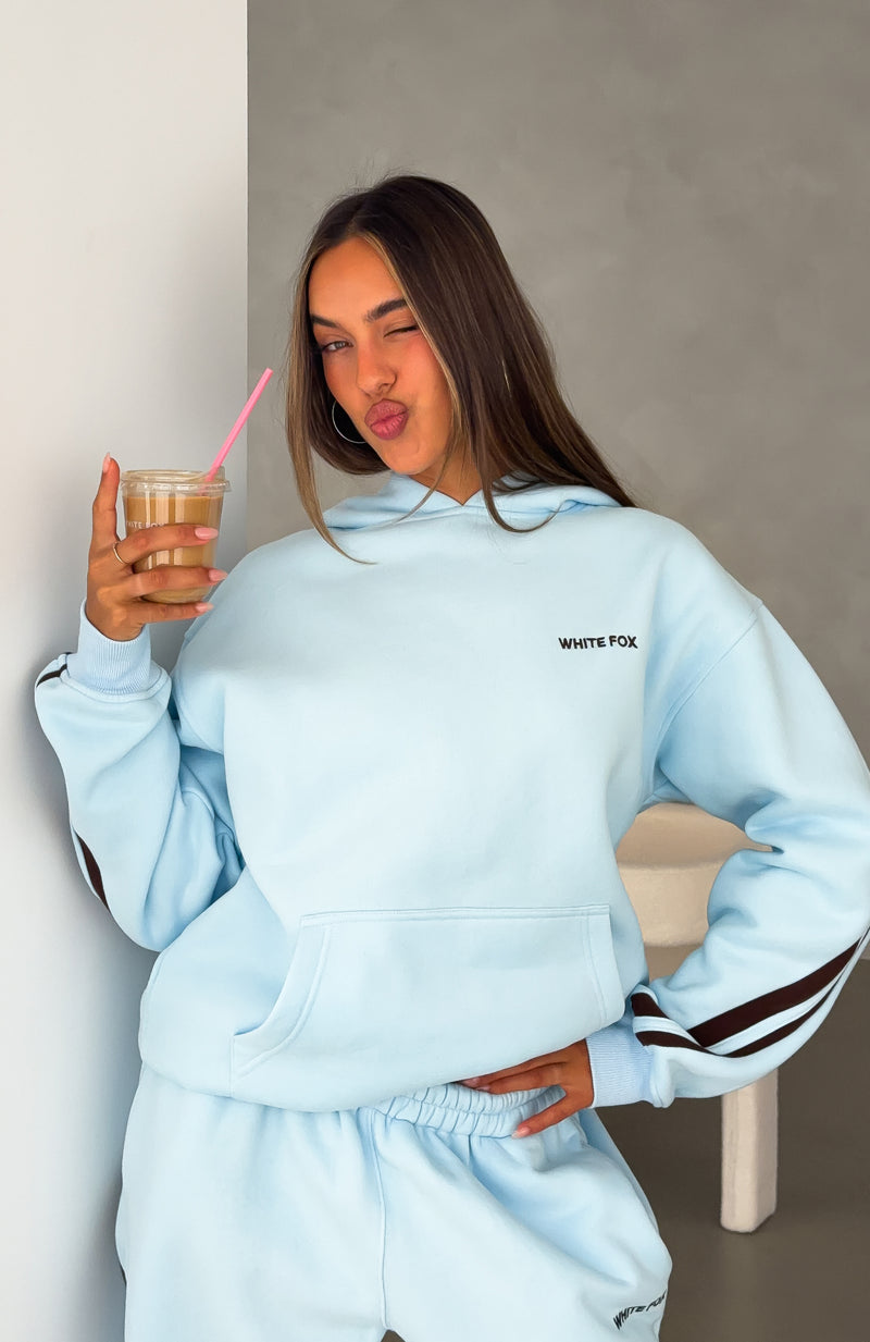 We Both Know Oversized Hoodie Baby Blue