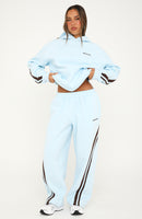 We Both Know Barrel Leg Sweatpants Baby Blue