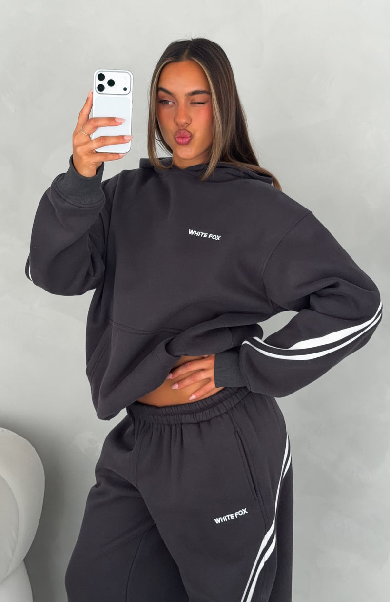 We Both Know Oversized Hoodie Charcoal