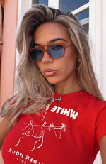 Abel Sunglasses Orange/Blue