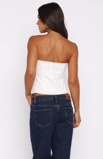 Admired By All Strapless Bustier White