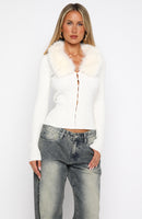 All Bundled Up Knit Cardigan Snow White