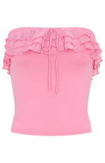 Baby, Come Over Strapless Top Pink