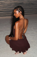 Back To Dazzle Mini Dress Chocolate