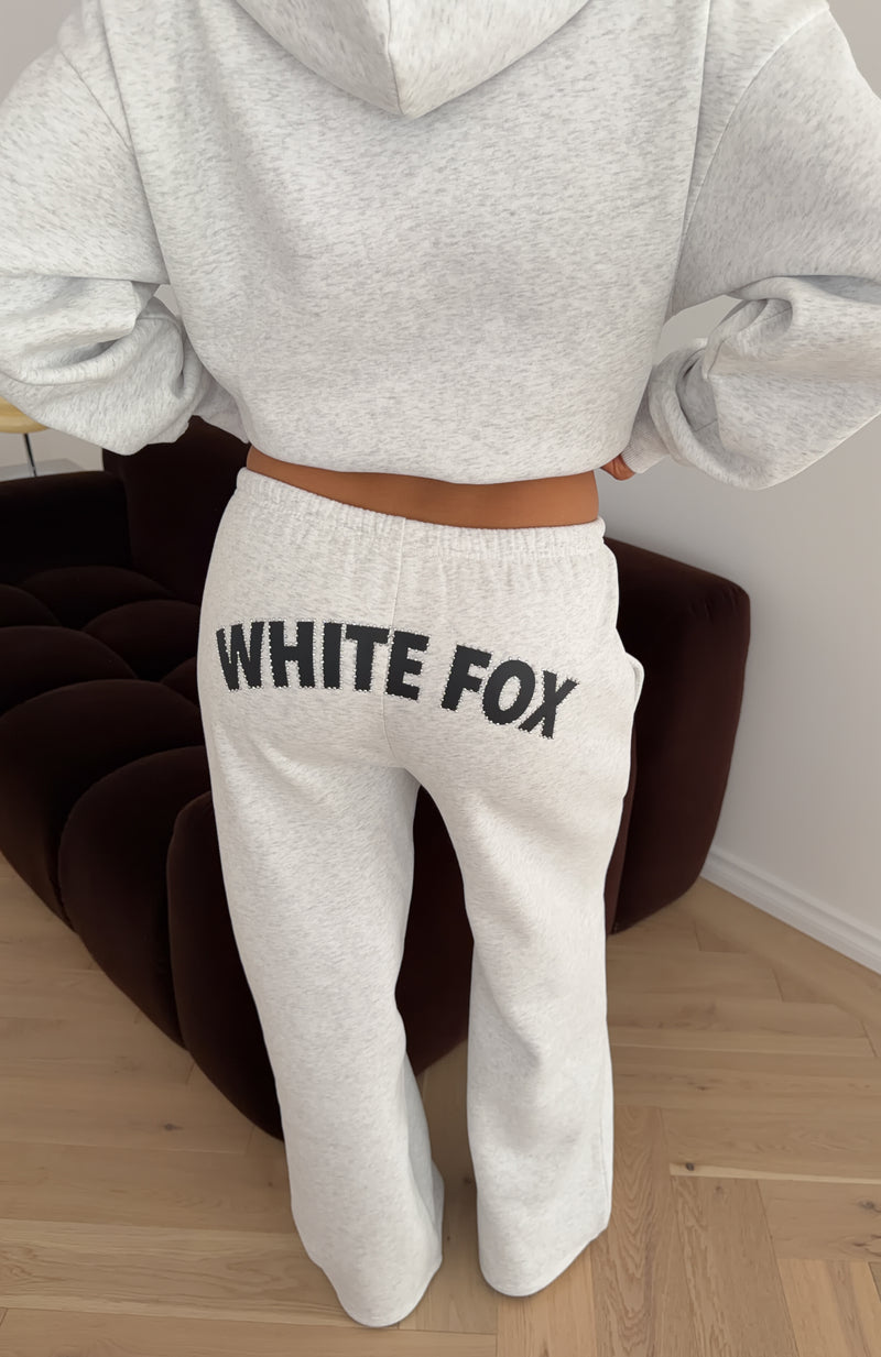Anything For Love Wide Leg Sweatpants Grey Marle