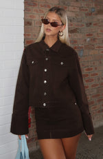 Charlotte Denim Jacket Chocolate Wash