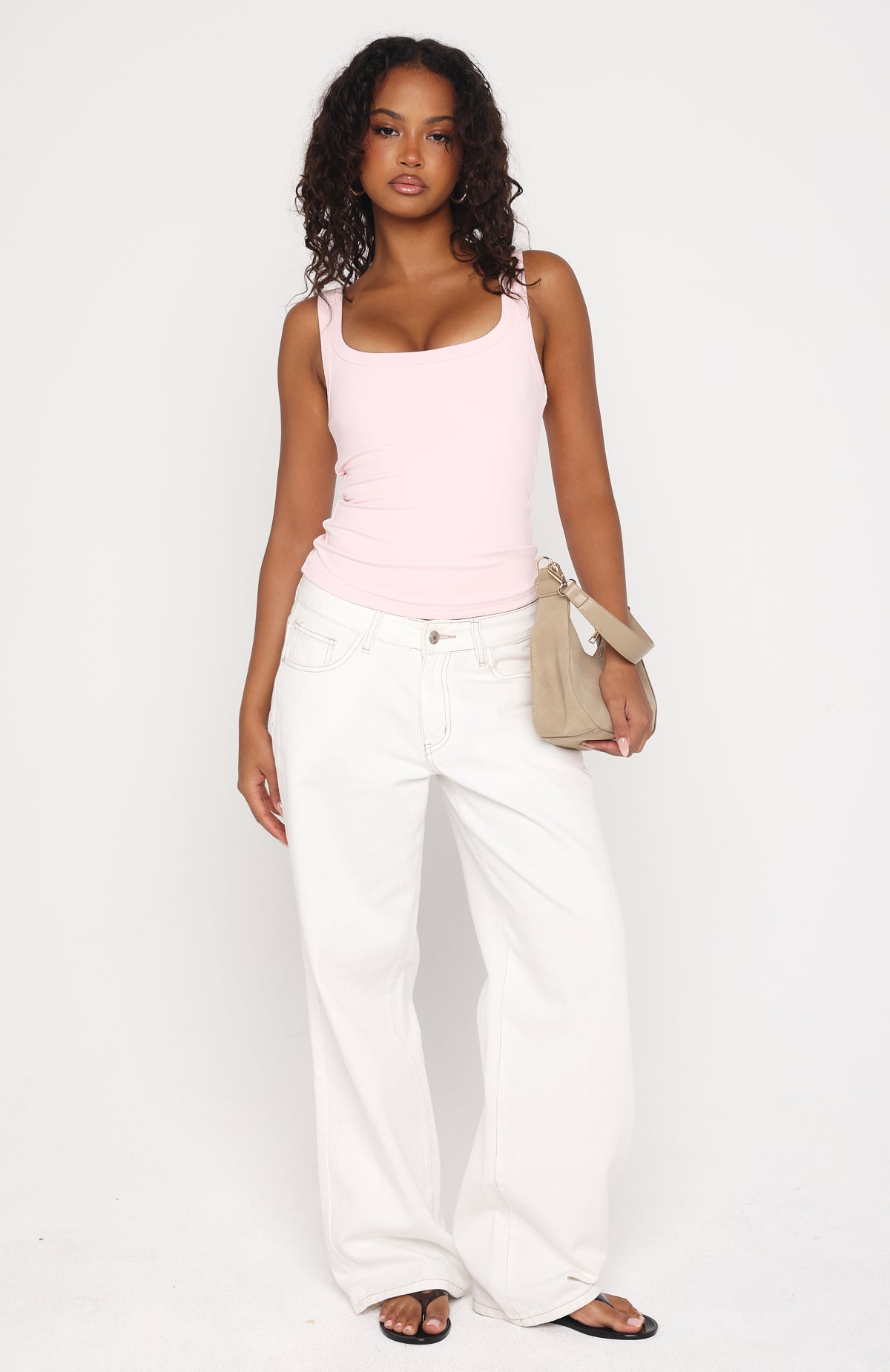 Chill Vibes Tank Top Baby Pink | White Fox Boutique