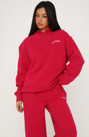 Core Classic Oversized Hoodie Berry