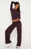 Core Strengths Wide Leg Pants Plum