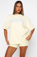 Daydreamers Madeline Oversized Tee Lemon