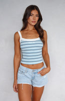 Electric Energy Tank Top Blue Stripe