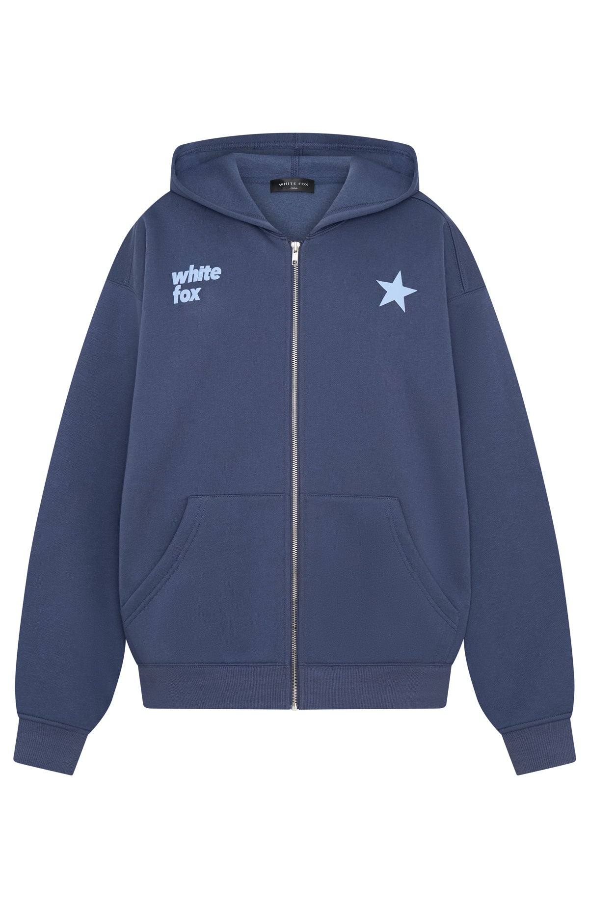 From The Archives Charli Zip Front Hoodie Navy | White Fox Boutique