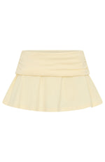From The Archives Gigi Fold Over Mini Skirt Lemon