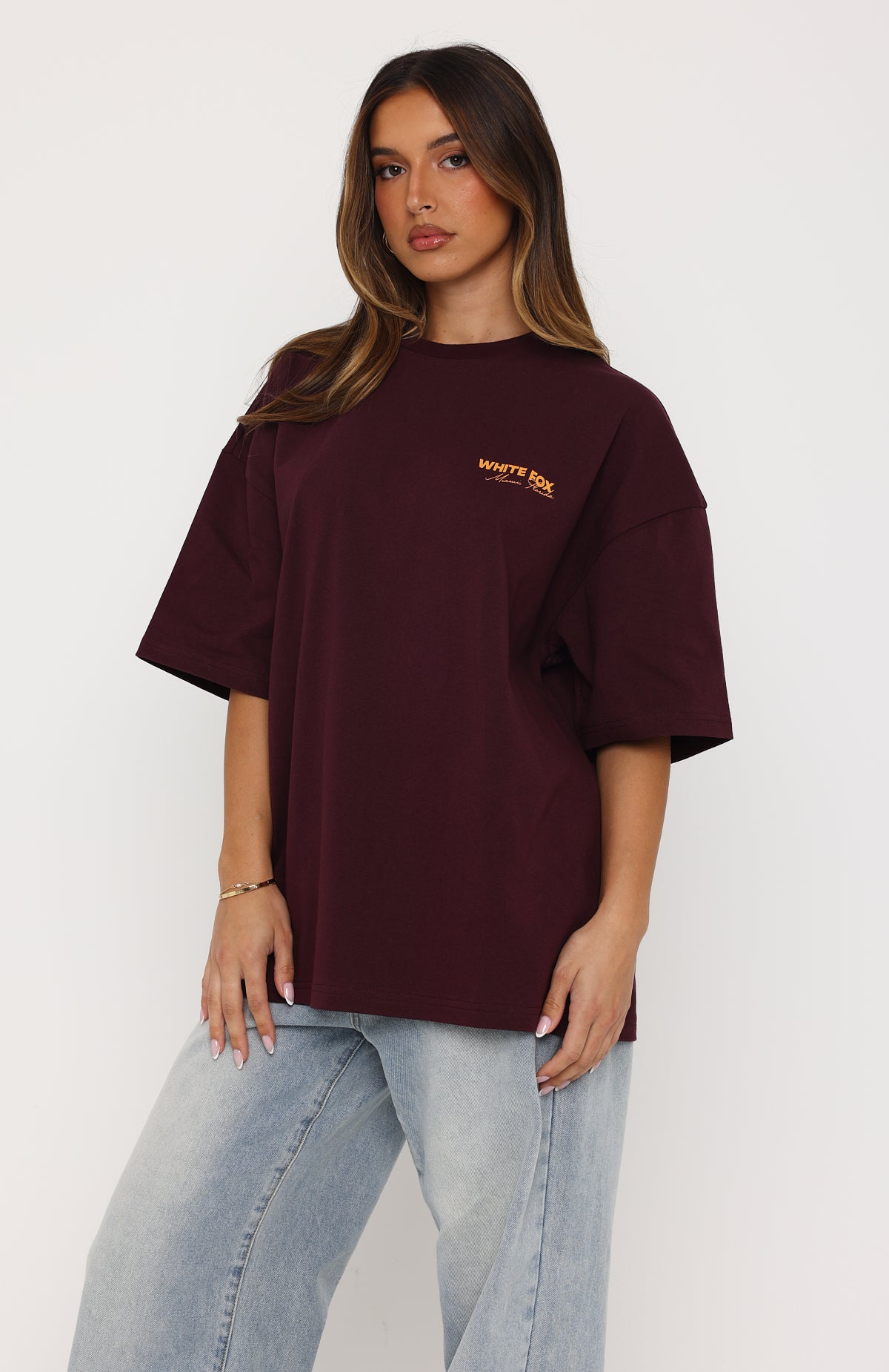 Give It Time Oversized Tee Plum | White Fox Boutique