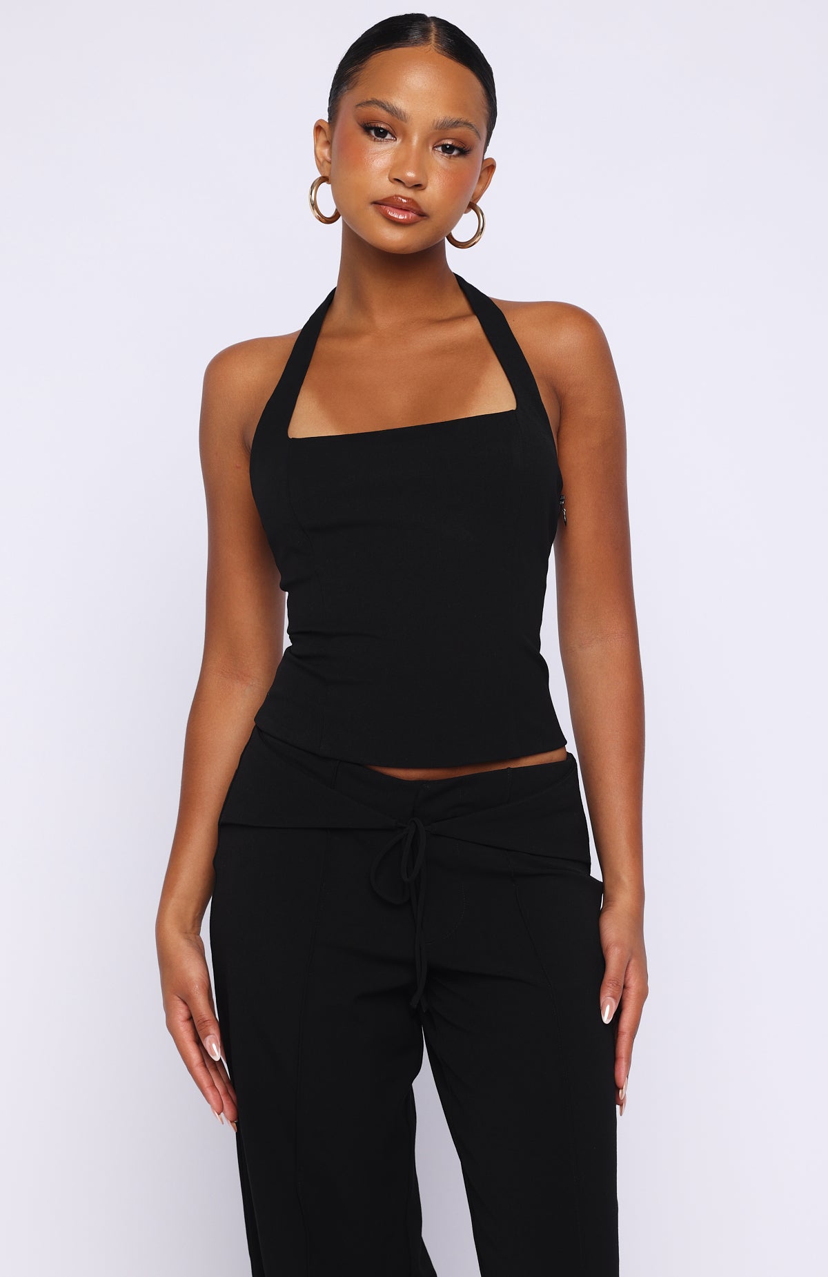 He Said She Said Bustier Black | White Fox Boutique