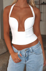 Heart On The Line Bustier Off White