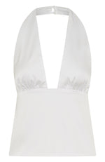 Here For Me Halter Top White