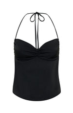 I'd Come Running Halter Top Black
