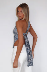 In Your Dreams Top Navy Paisley