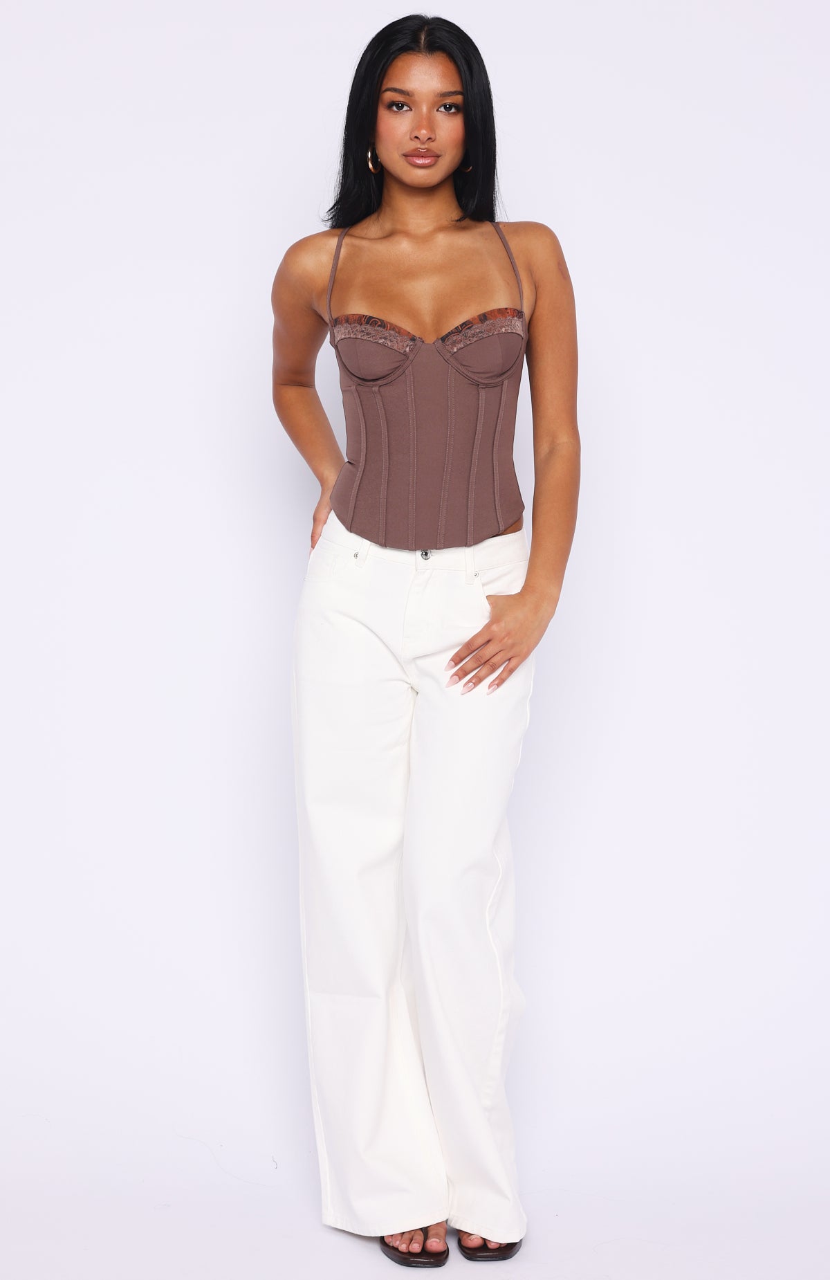 It's A Lifestyle Bustier Chocolate | White Fox Boutique