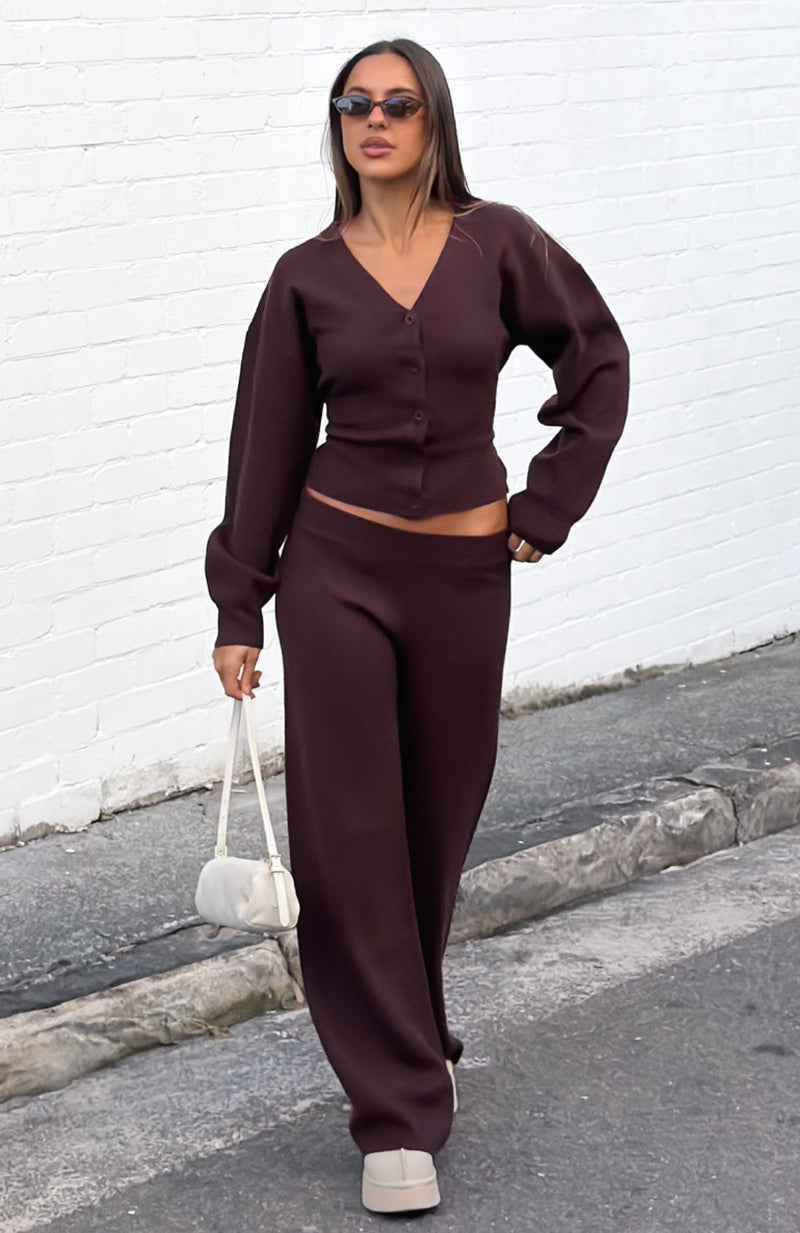 Kassandra Knit Pants Chocolate