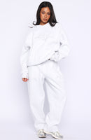 Know What You Want Barrel Leg Sweatpants Grey Marle