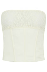 Leave An Impression Strapless Bustier Cream