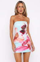 Make Up My Mind Sequin Mini Dress Blue Daze