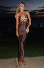 Making It Happen Maxi Dress Bronze