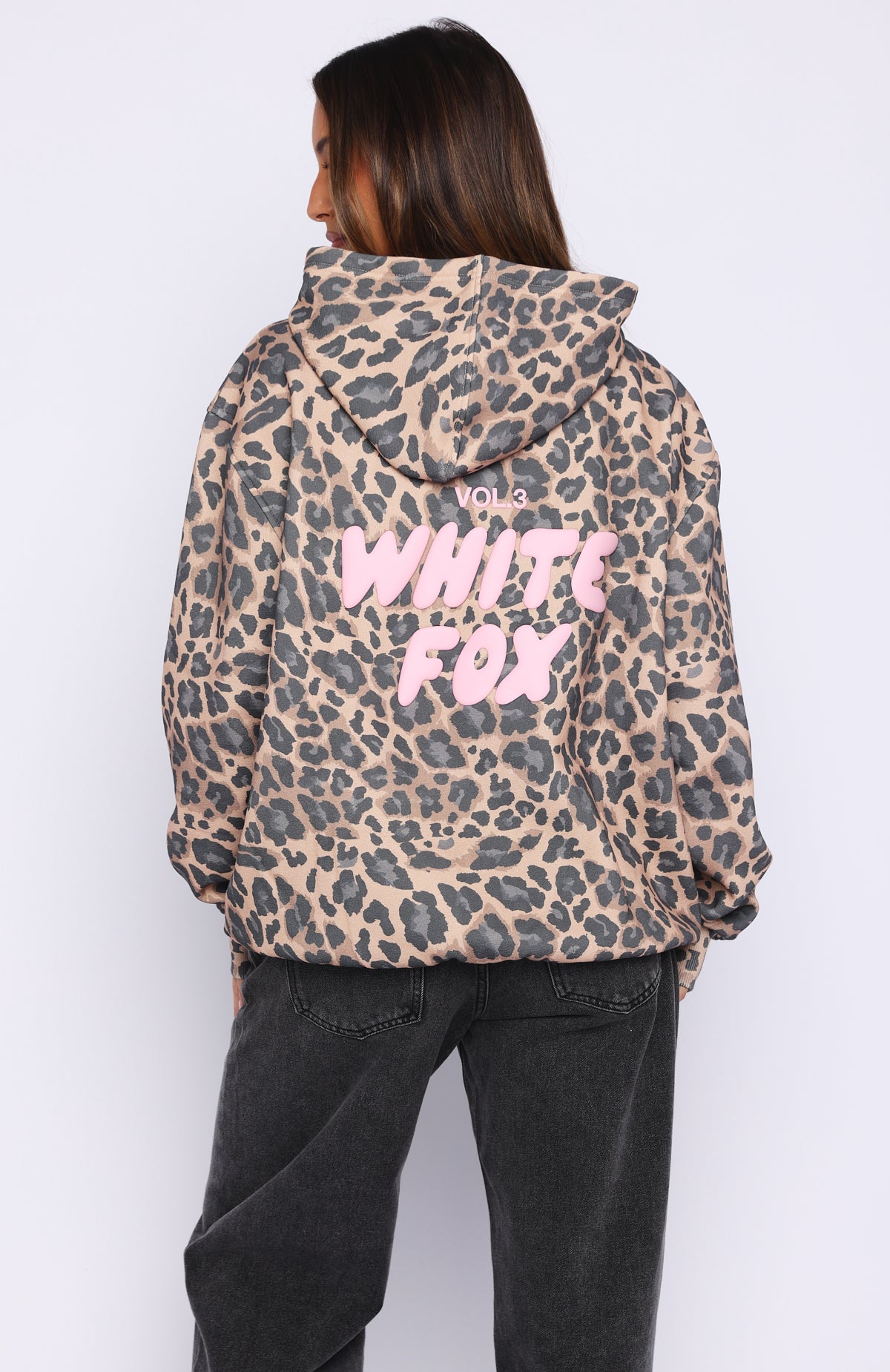 Offstage Printed Oversized Hoodie Dark Leopard | White Fox Boutique