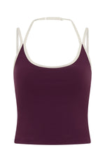 Power Boost Crop Plum/Cream