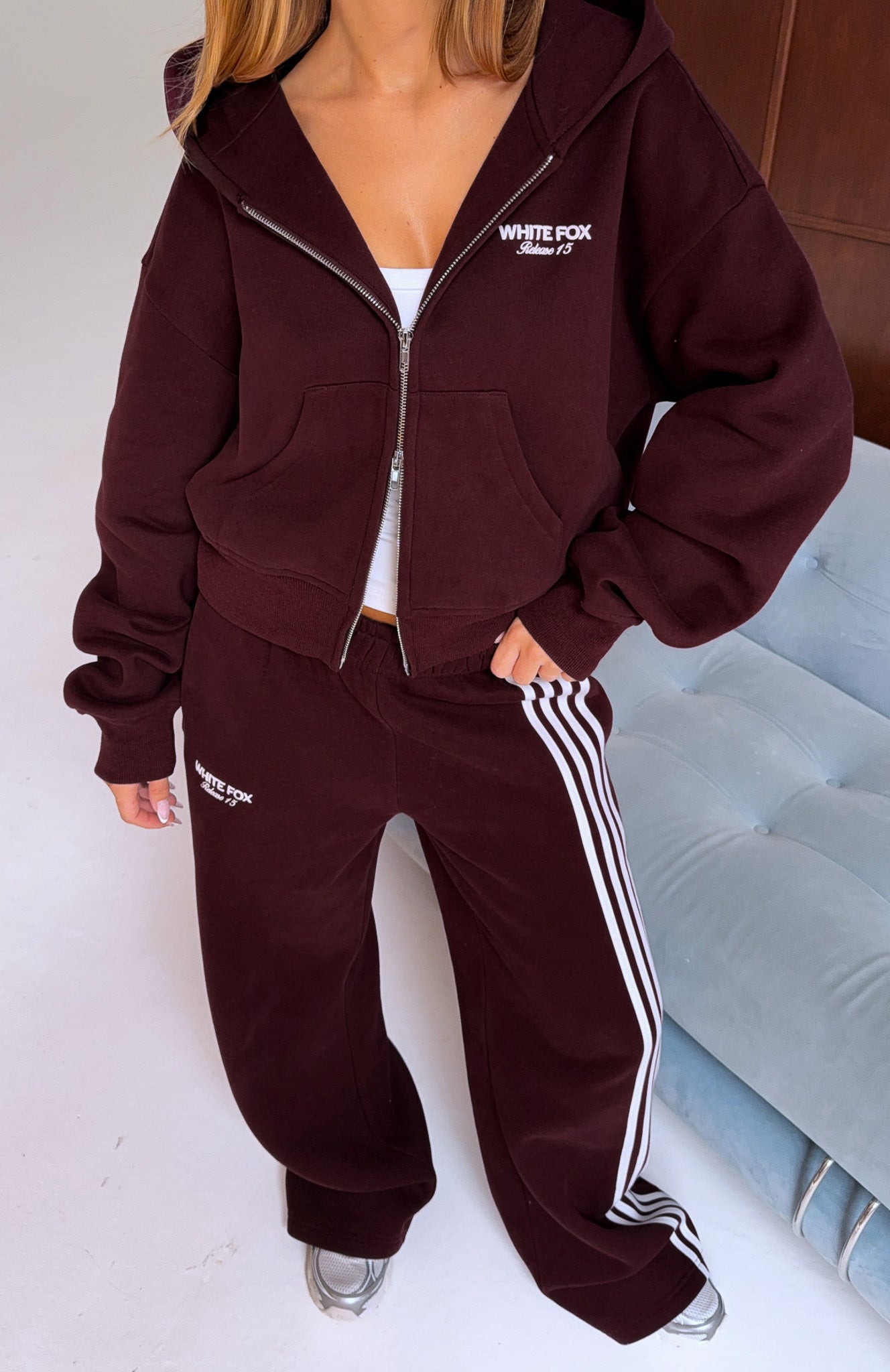 Release 15 Asalia Wide Leg Sweatpants Plum | White Fox Boutique