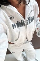 Release 15 Janie Boxy Zip Front Hoodie Grey Marle