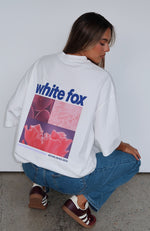 Set The Bar High Oversized Tee White
