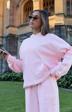 Star Student Oversized Hoodie Pink