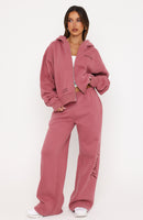 Studio 17 Willa Wide Leg Sweatpants Dusty Plum