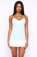 Sunlit Dream Mini Dress Baby Blue