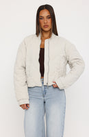 The Hieress Bomber Jacket Beige