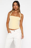 Tropic Dream Halter Top Lemon