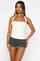 Tropic Dream Halter Top White