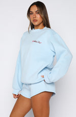 Trouble Maker Oversized Sweater Baby Blue