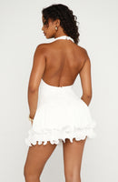 Turn Up Tonight Mini Dress White